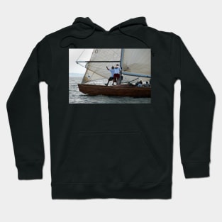 Foredeck action on board Natural Hoodie